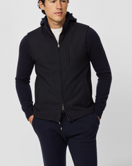 Carlo Barbera Midnight Blue Wool, Lyocell & Cashmere Soft Stretch Twill