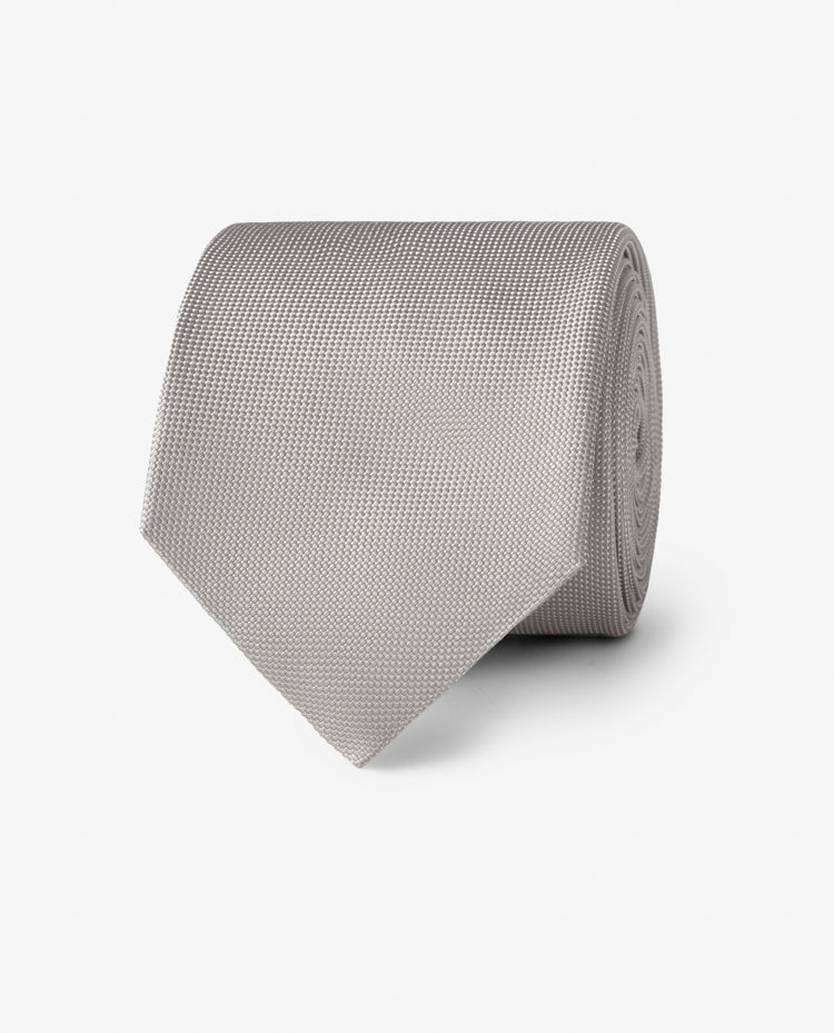 Taupe Structured Silk Tie