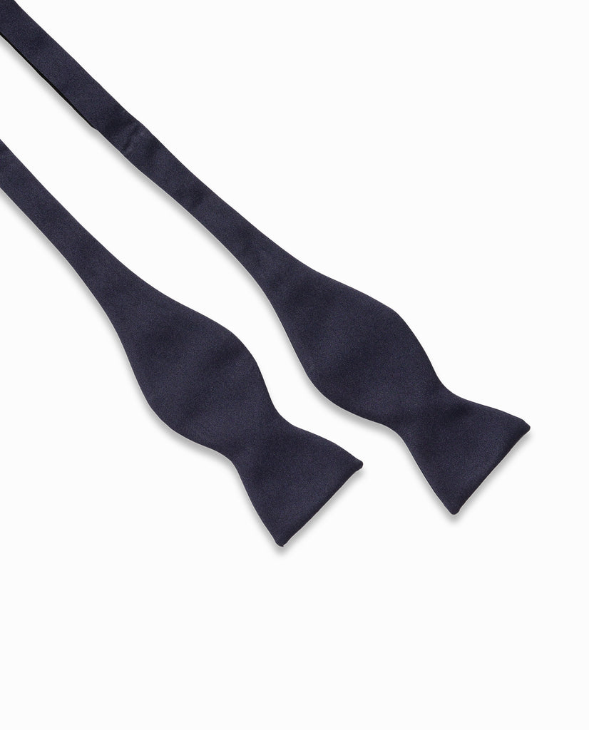Bow Tie Midnight Blue Satin