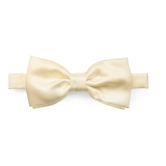 Bow Tie Off White Satin