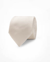 White Pure Silk Tie
