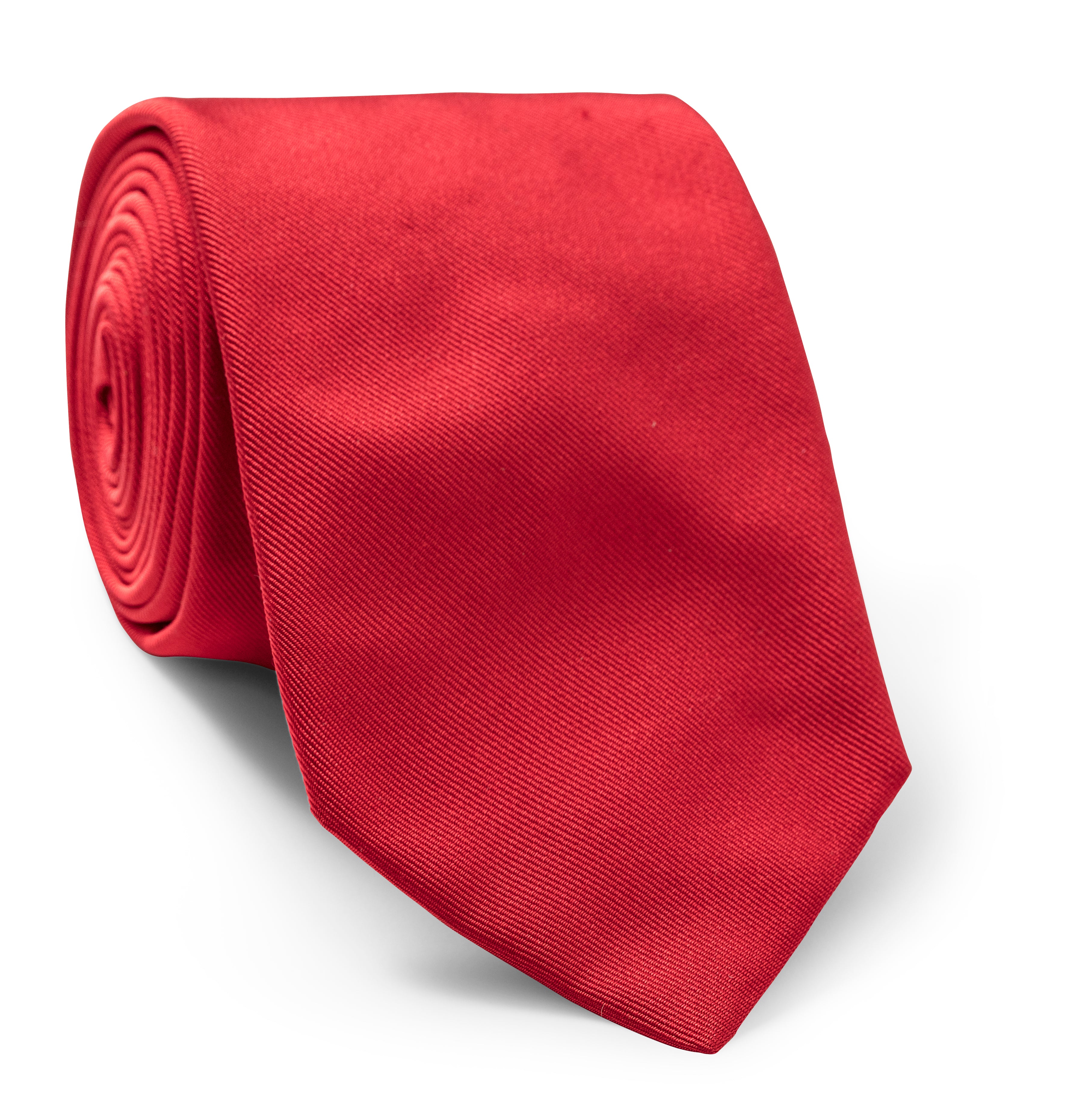 Bright Red Pure Silk Tie