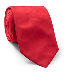 Bright Red Pure Silk Tie