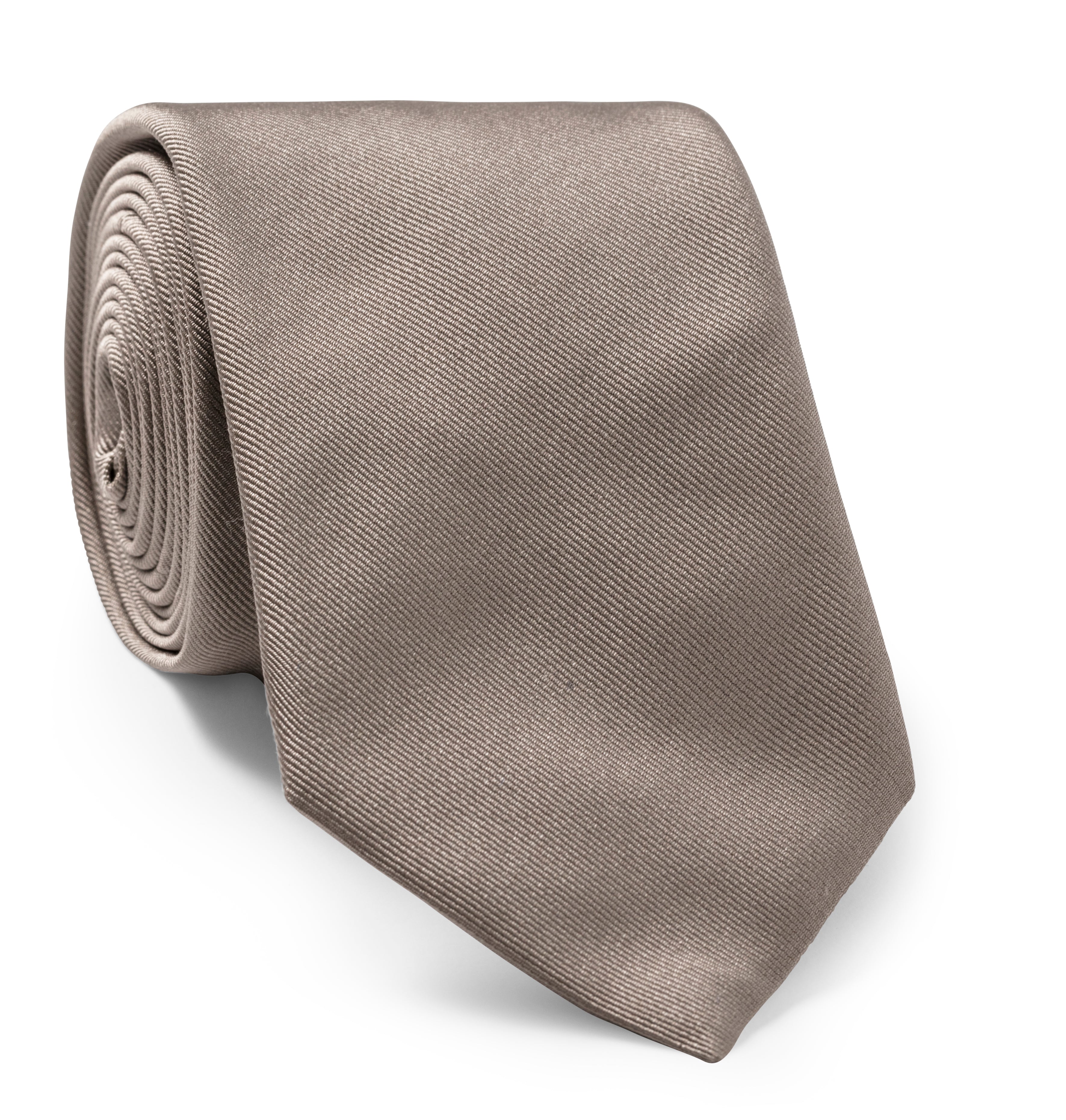 Taupe Pure Silk Tie