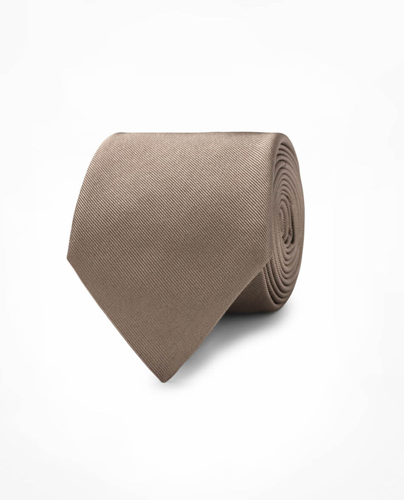 Taupe Pure Silk Tie