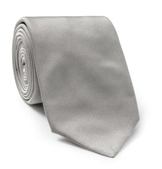 Light Grey Pure Silk Tie