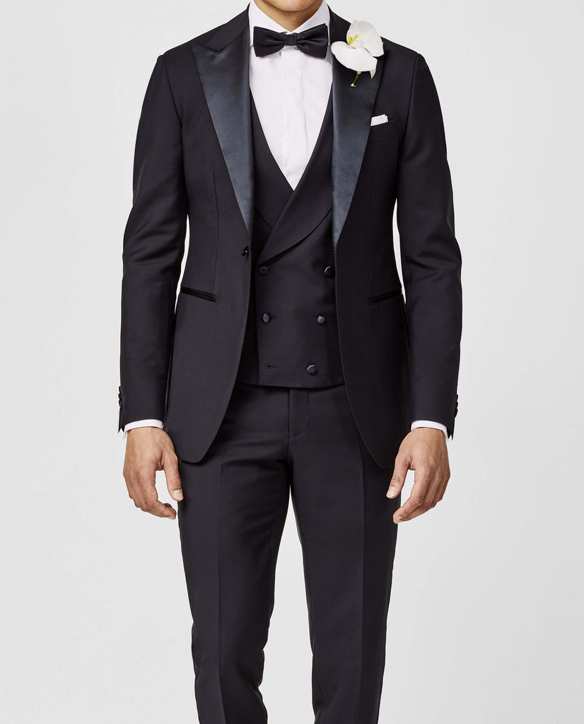 Barberis Canonico Tropical Merino Wool & Mohair Navy Ceremonial Trousers