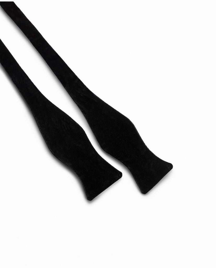 Bow Tie Black Cotton Velvet