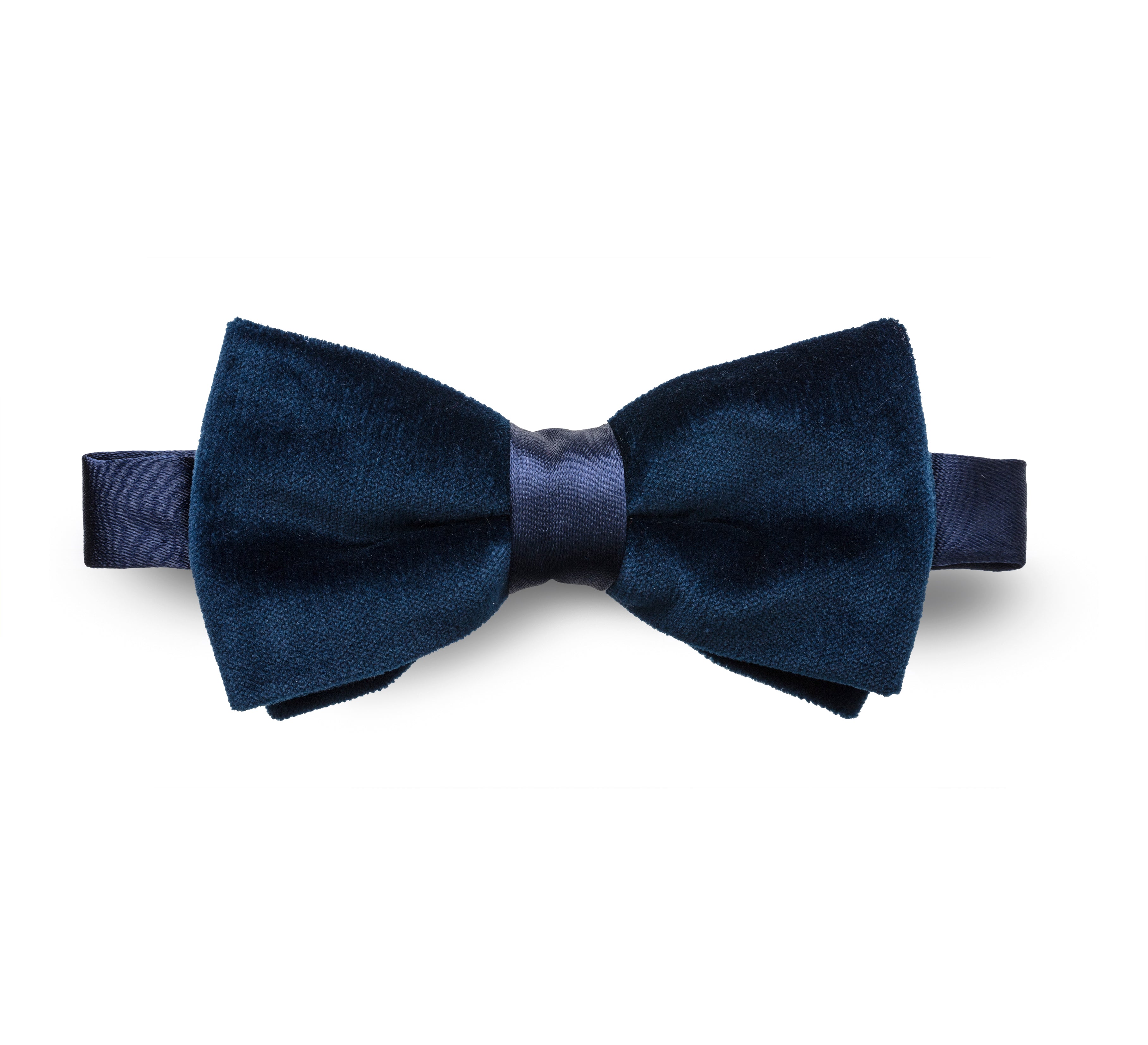 Bow Tie Mid Blue Cotton Velvet