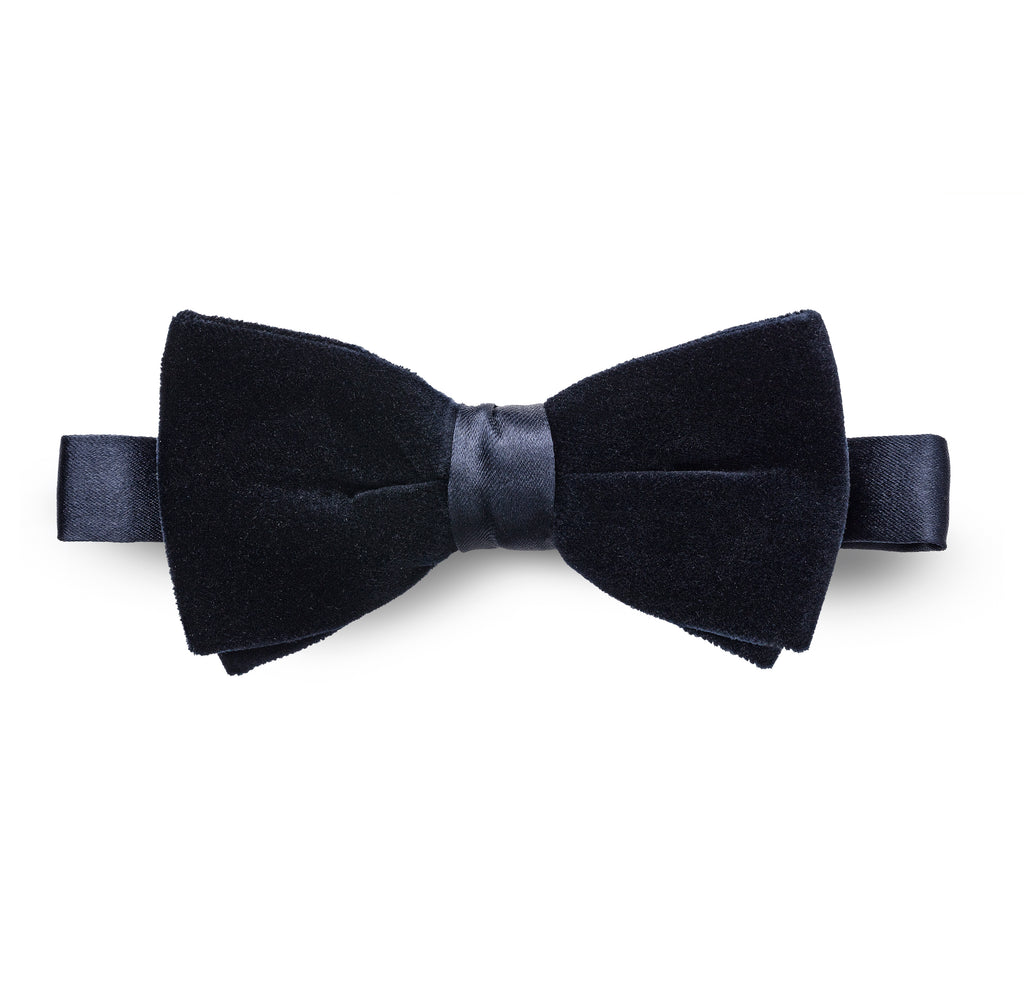 Bow Tie Midnight Blue Cotton Velvet