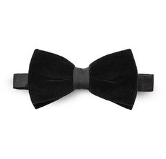 Bow Tie Black Cotton Velvet
