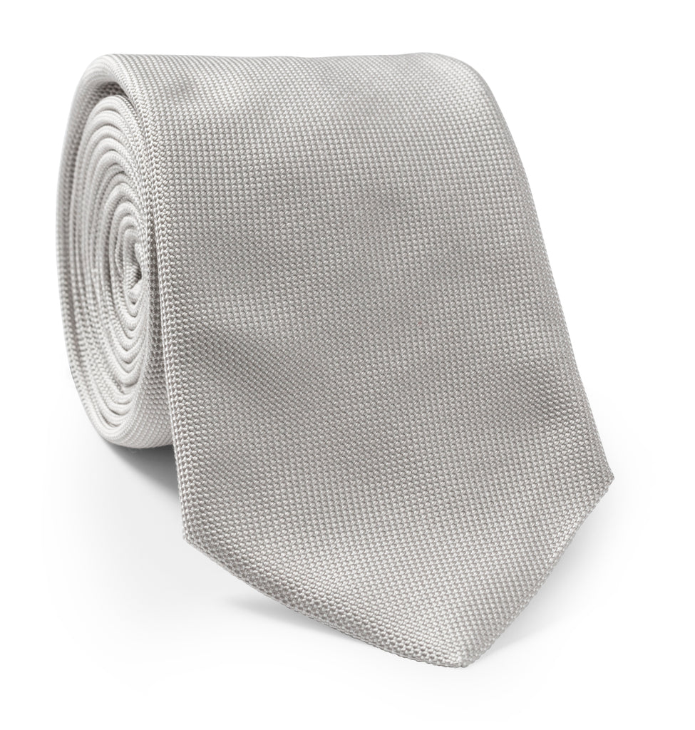 Silver Pure Silk with Fine Micro-design