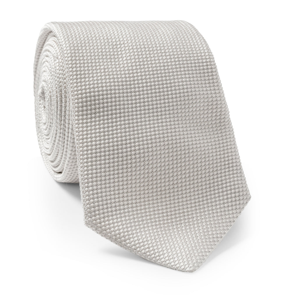 Silver Pure Silk with Micro-design
