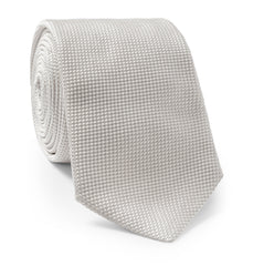 Silver Pure Silk with Micro-design