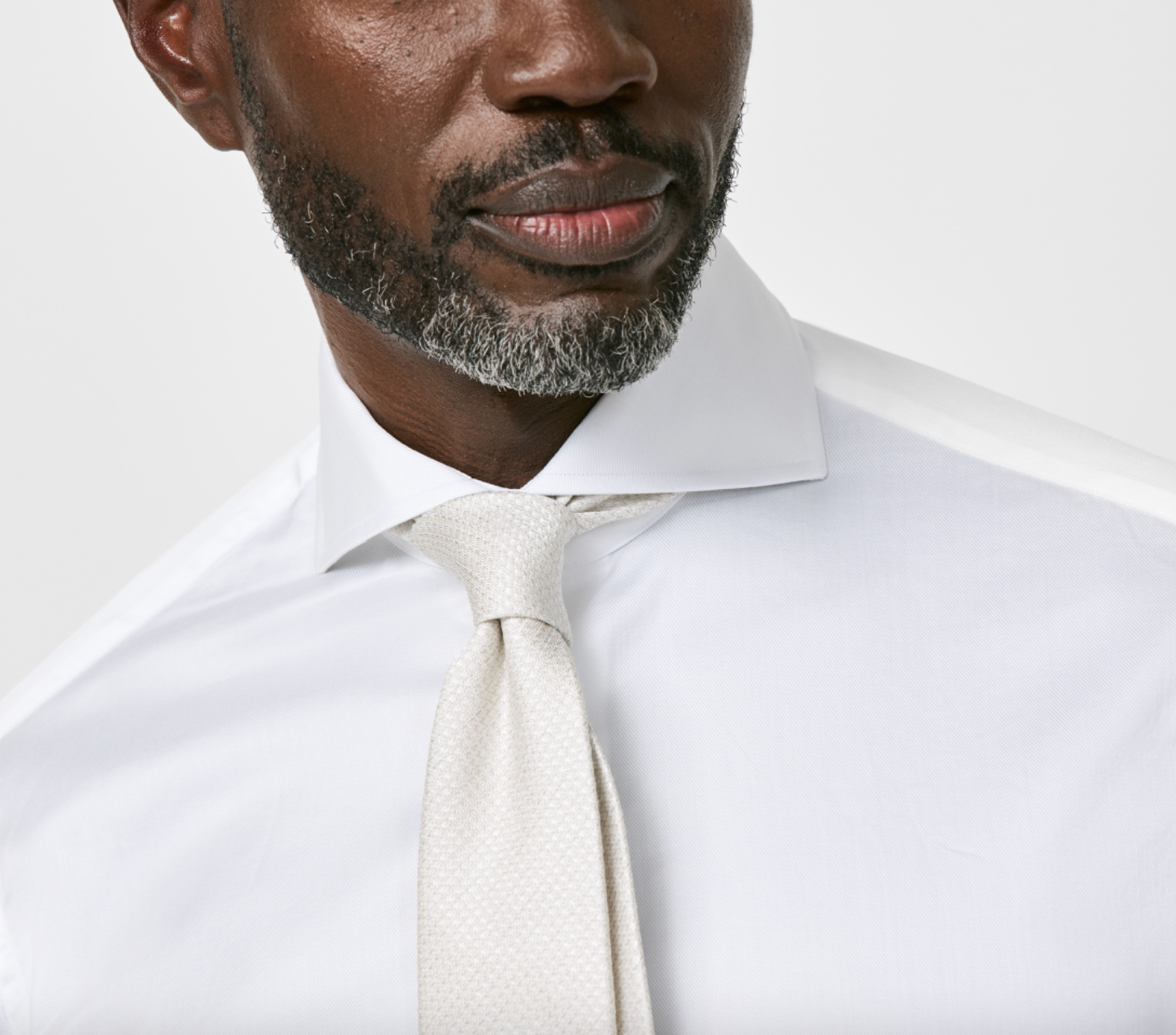Champagne Puppytooth Linen & Silk Handmade Soft Drape Tie