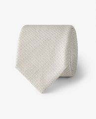 Champagne Puppytooth Linen & Silk Handmade Soft Drape Tie
