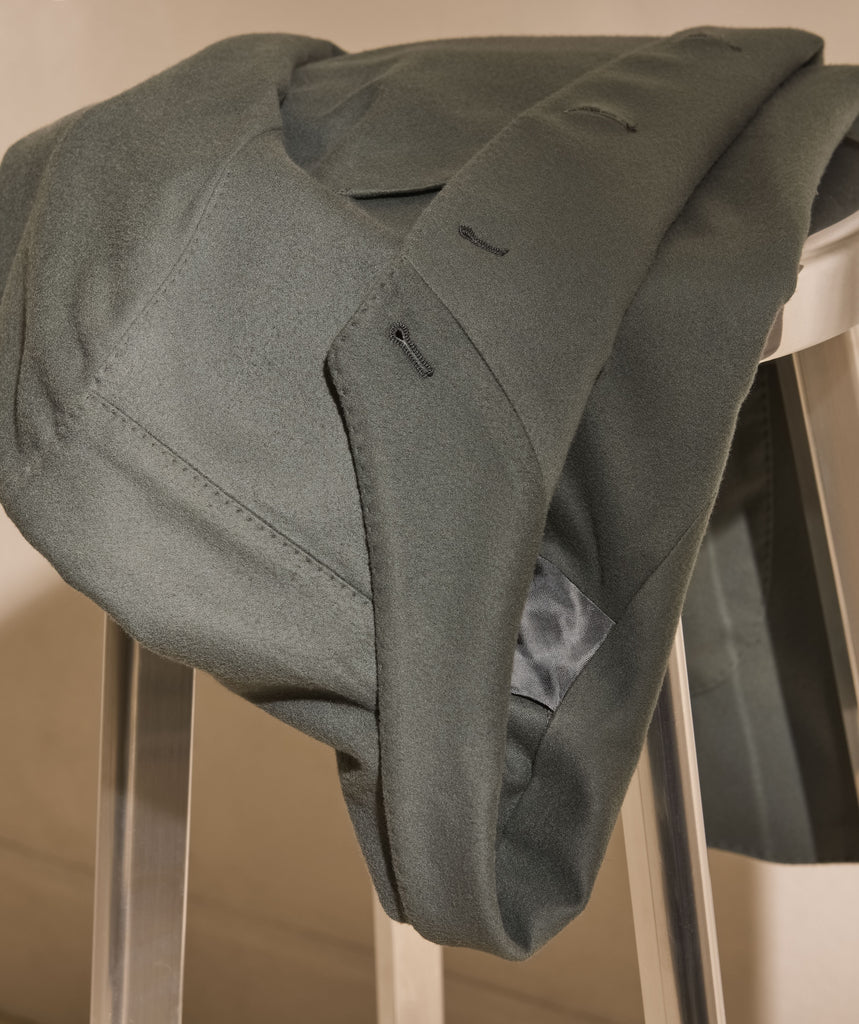 Ermenegildo Zegna AUTHENTICO® Light Forest Green S190 Wool Beaver Look