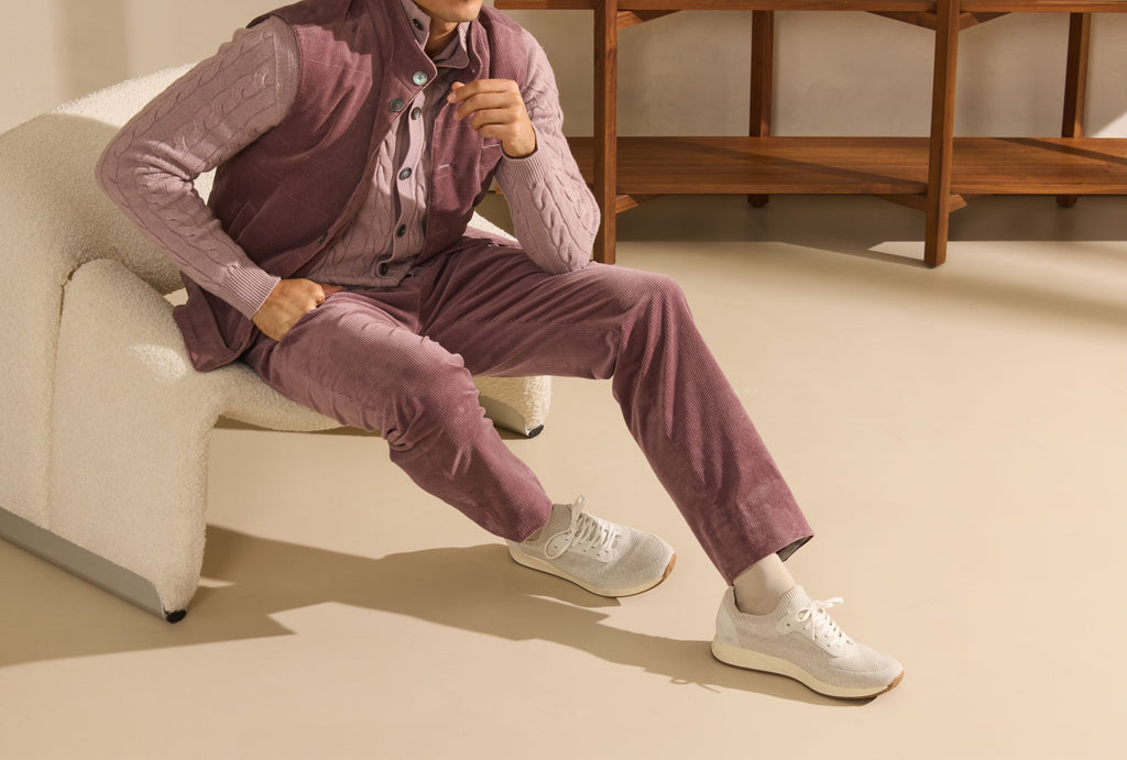 Pontoglio Mauve Stretch Cotton Corduroy