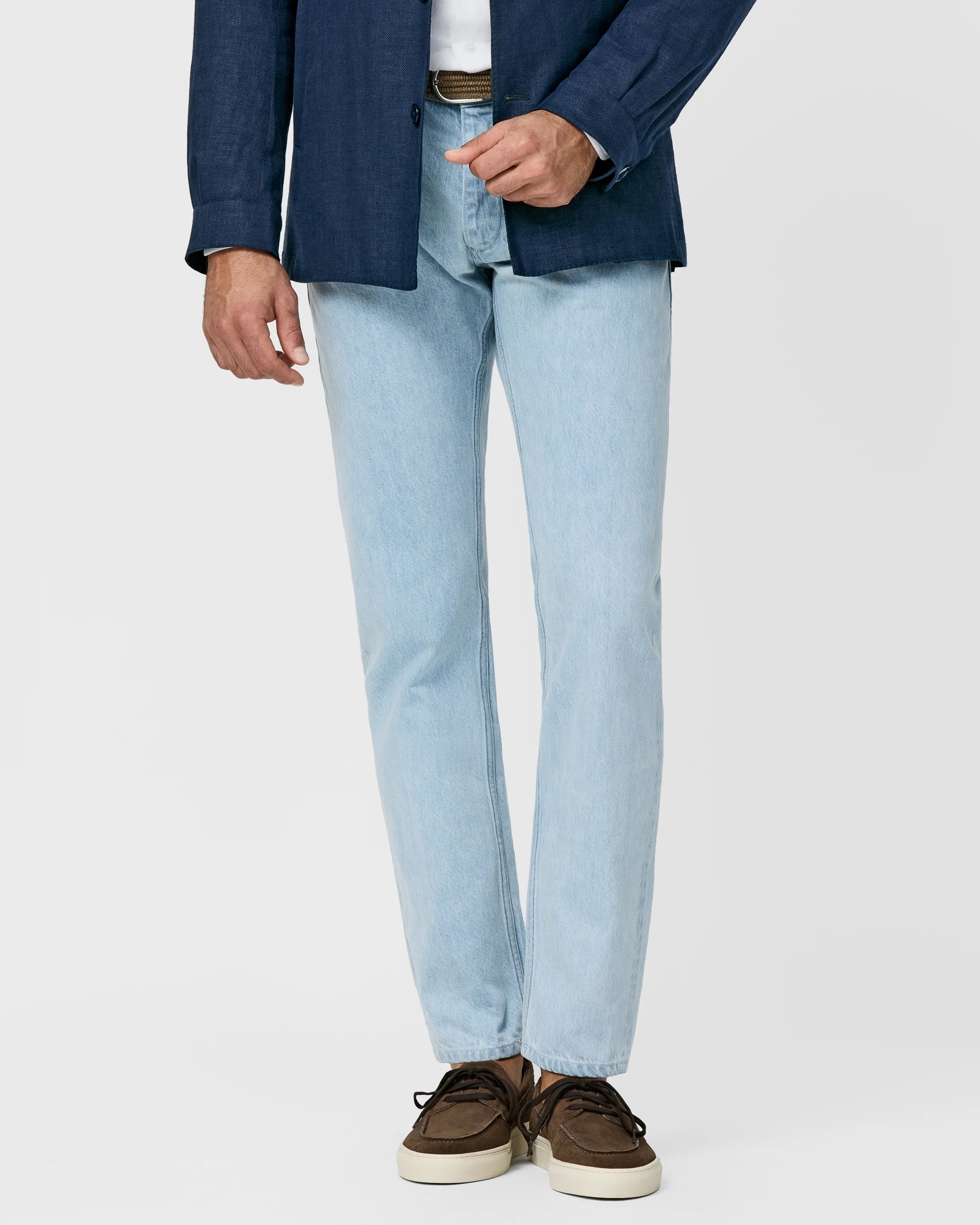 Candiani Washed Light Blue Stretch