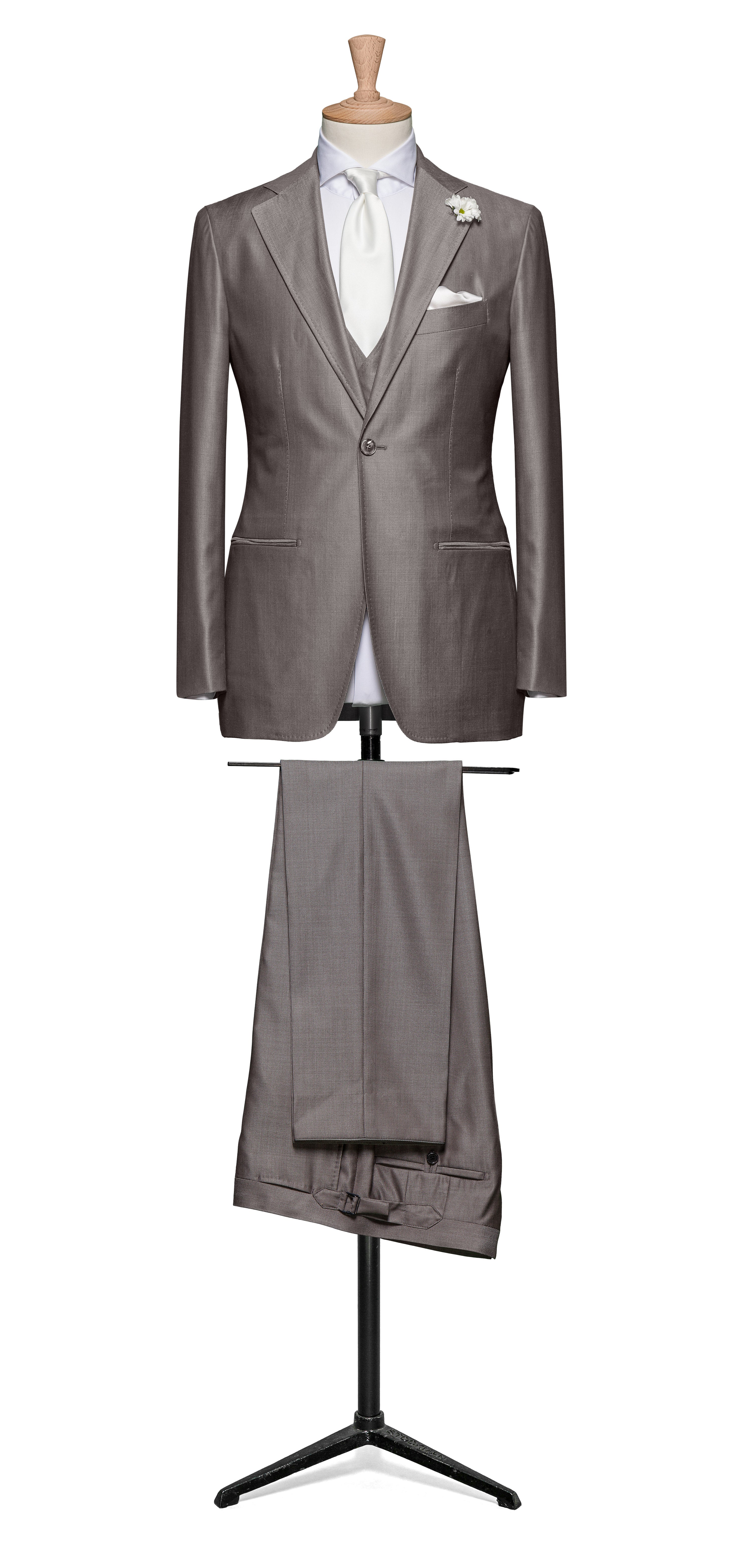 Fratelli Tallia di Delfino Warm Grey Wool & Silk