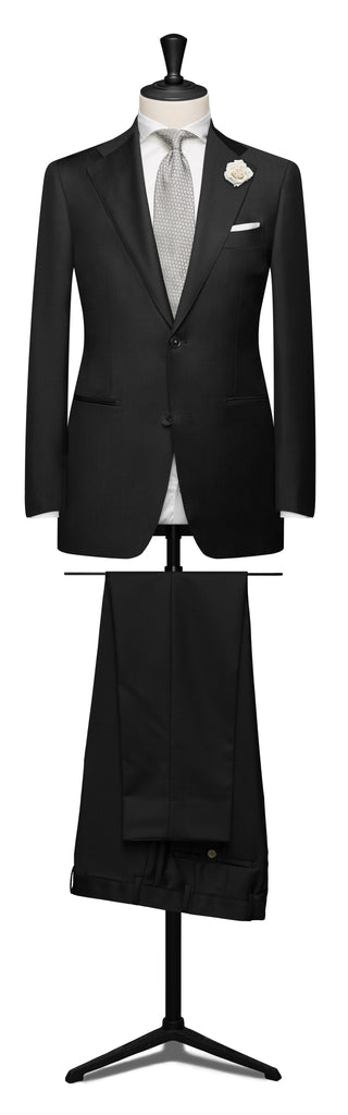 Barberis Canonico Anthracite Fine Twill Merino Wool & Mohair Solaro Doppio Ritorto