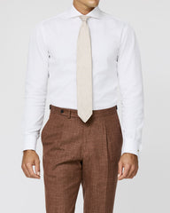 Trousers SUMMERTIME Terracotta Mélange Wool, Silk & Linen Tropical Weave