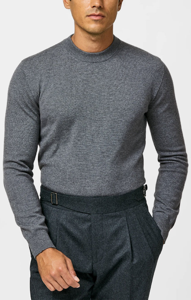 Zegna Baruffa Mid Grey Mélange Extra Fine Merino