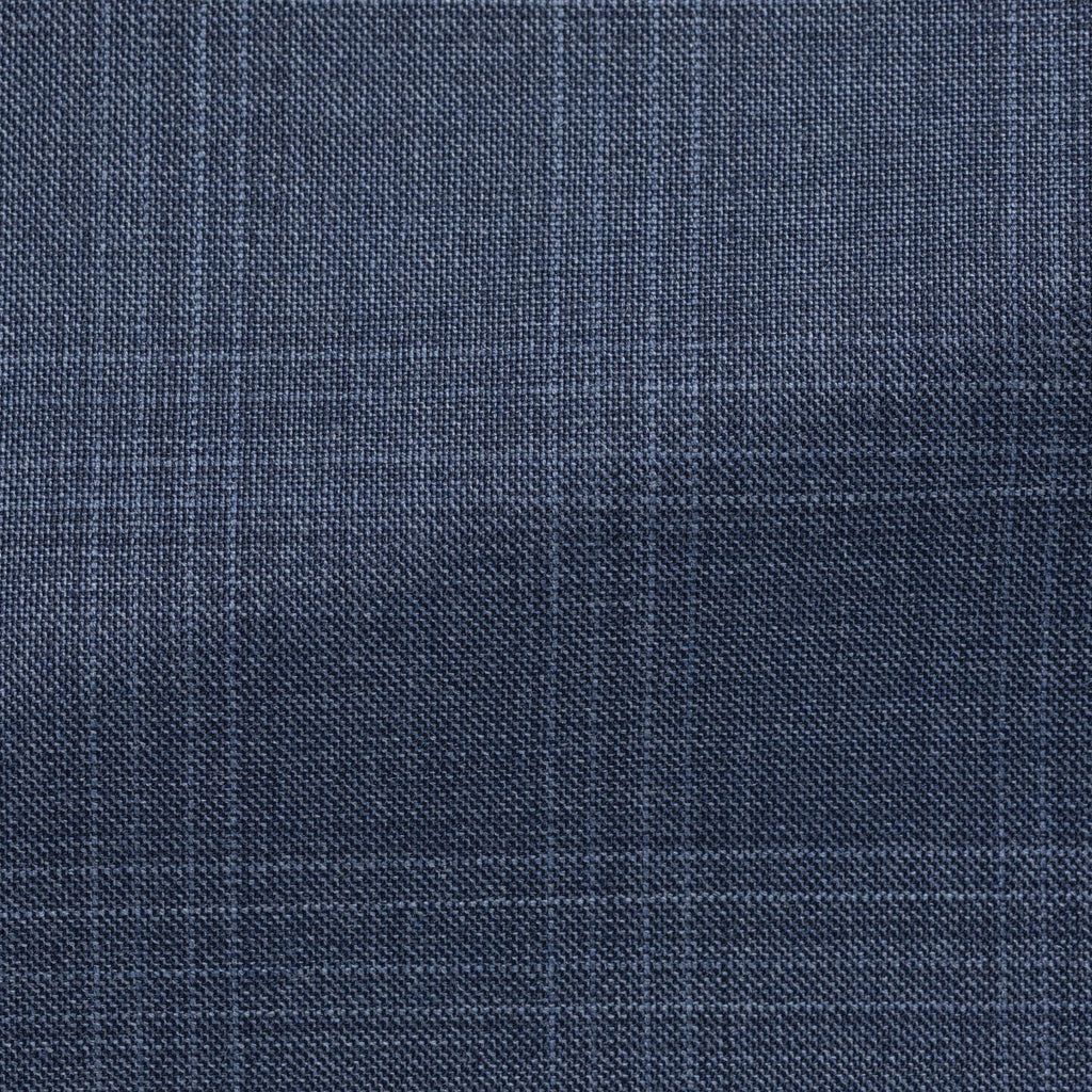 Loro-Piana-Slate-Blue-Wool-Sharkskin-With-CheckPC11260gr Fabric