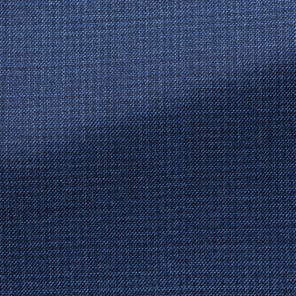 Fratelli Tallia Di Delfino Delfino Dark Napoli Blue S130 Merino Wool with Micro Check
