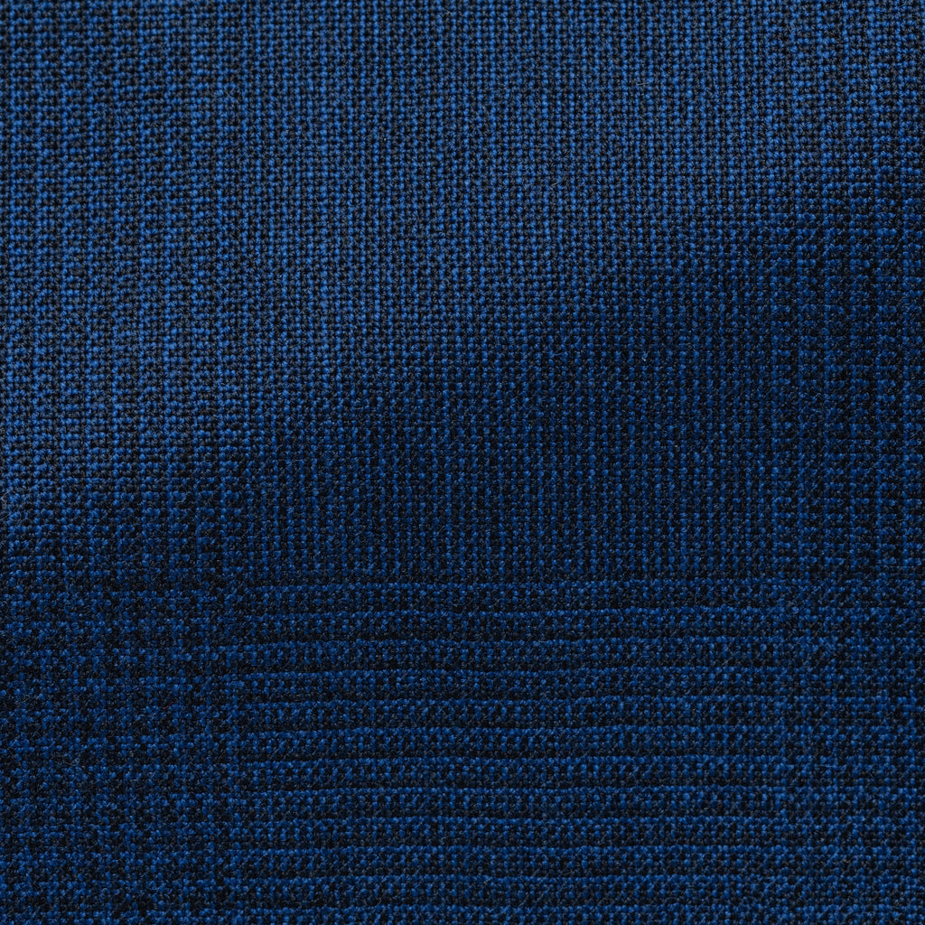 Fratelli Tallia Di Delfino Navy S130 Merino Wool with Blue Glencheck