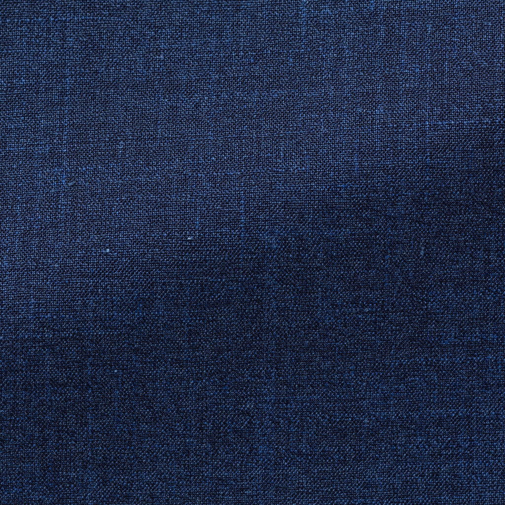 SUMMERTIME Blue Tropical Stretch Wool, Silk & Linen Plain Weave