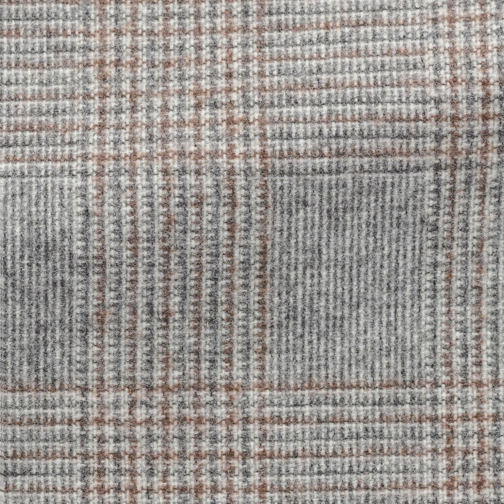 Ferla Ice Grey Wool Alpaca Blend With Grey Cinnamon Glencheck Inspiration