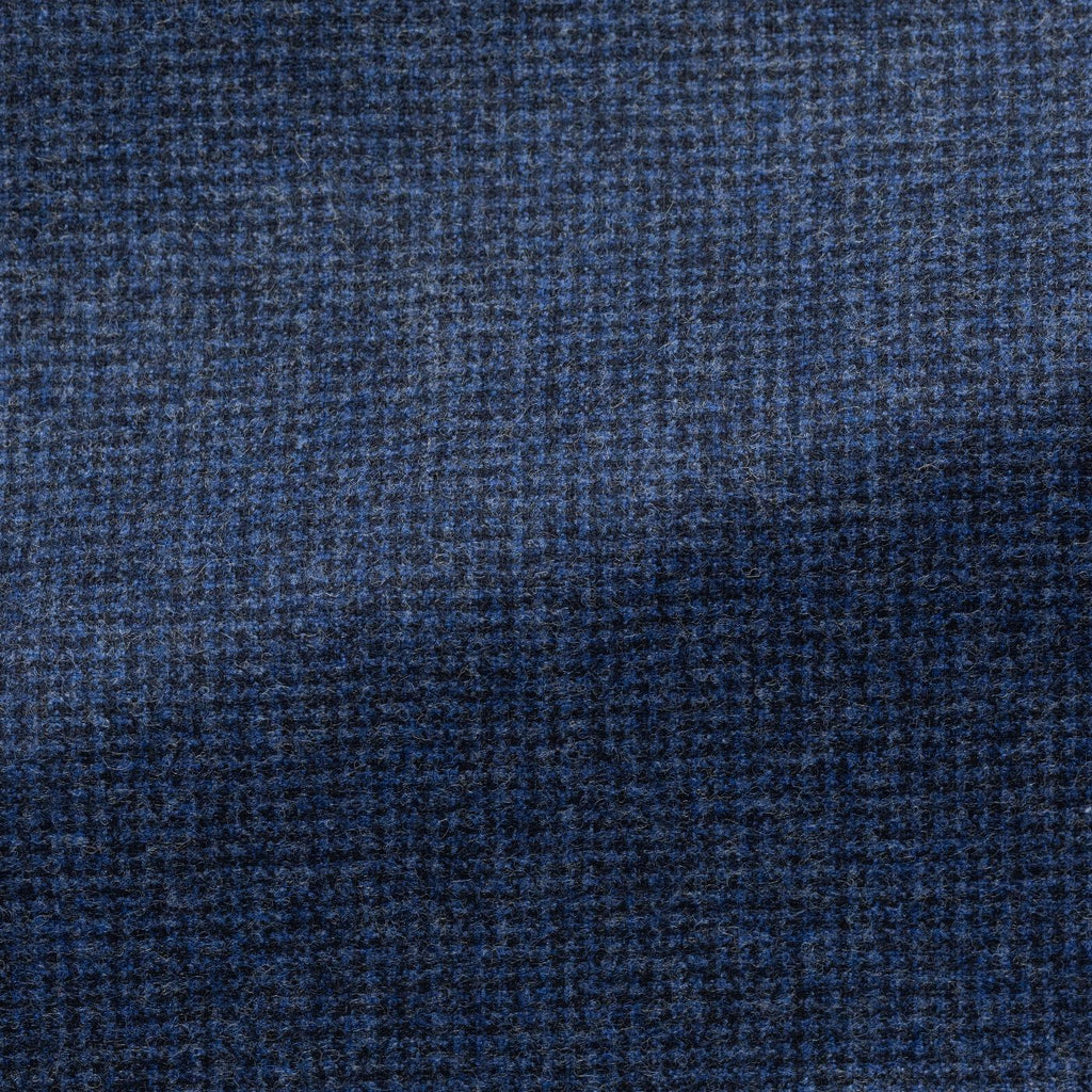 Carlo Barbera Two Tone Blue Wool Cashmere Houndstooth Inspiration