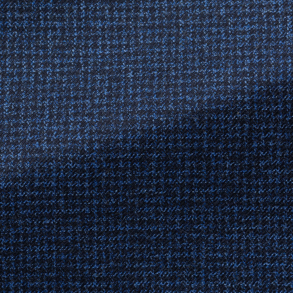 Loro Piana Neapolitan Blue S120 Natural Stretch Wool Houndstooth Inspiration
