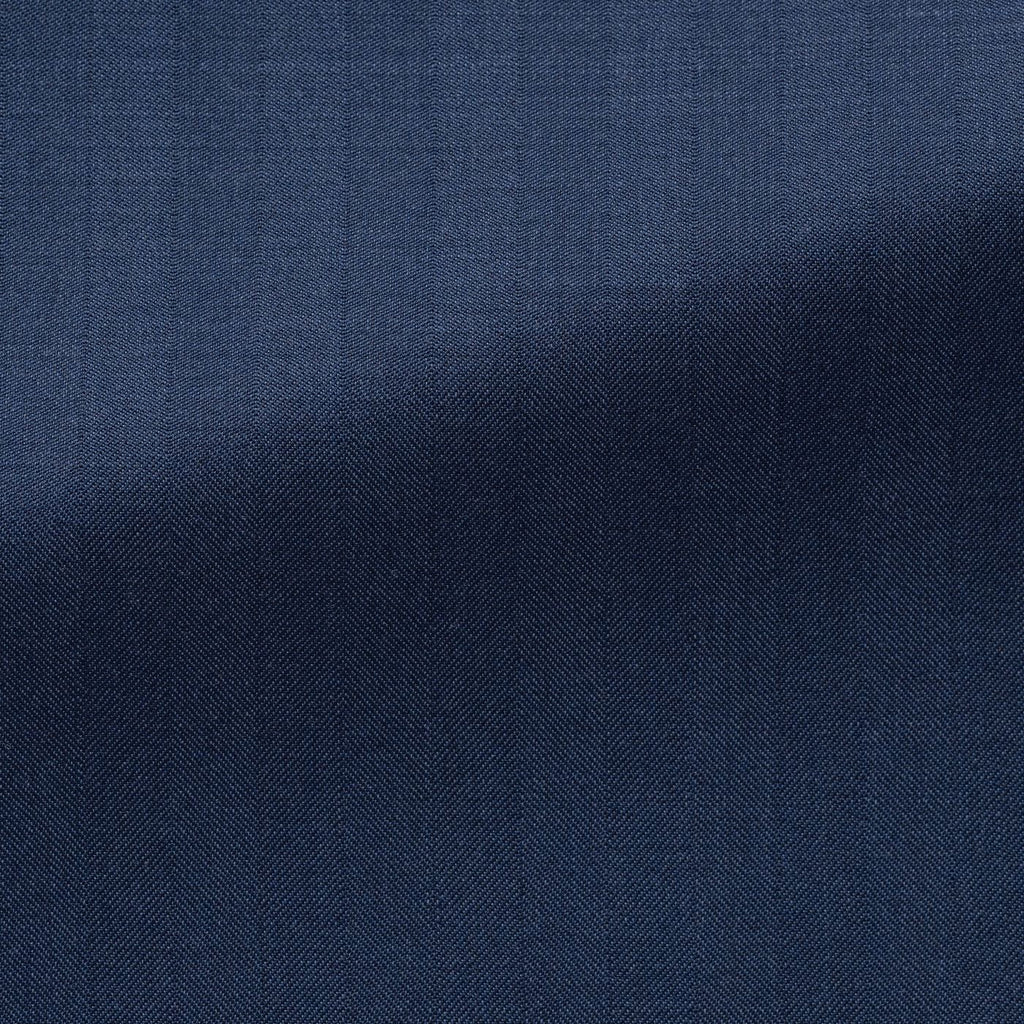 Drago Neapolitan Blue S130 Natural Bi Stretch Wool Solaro Herringbone Inspiration