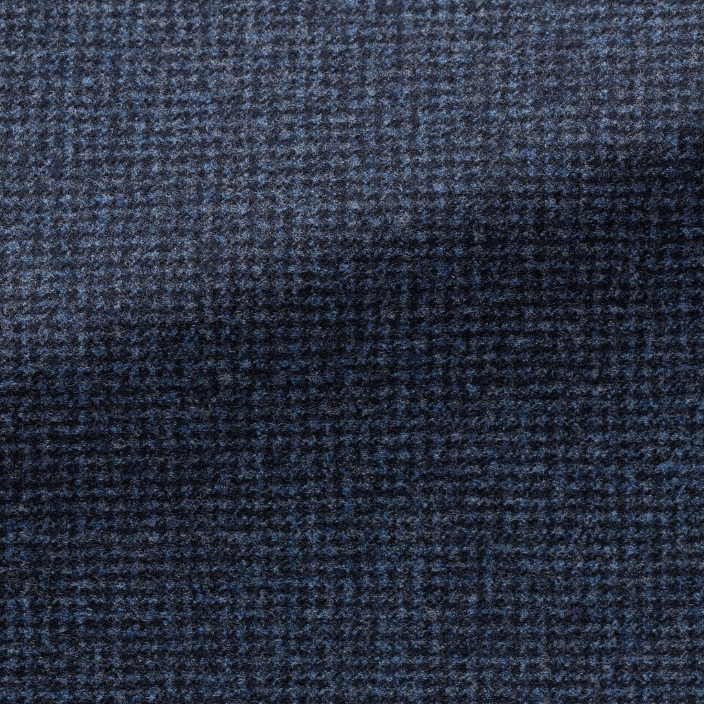 Loro Piana Midnight Stone Blue Stretch Wool Micro Houndstooth Inspiration