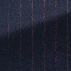 Loro Piana Dark Indigo Stretch Wool Twill With Rust Stripes Inspiration