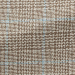 Loro-Piana-Tan-Wool-Cashmere-Glencheck-With-Light-Blue-OvercheckPC21320gr Fabric