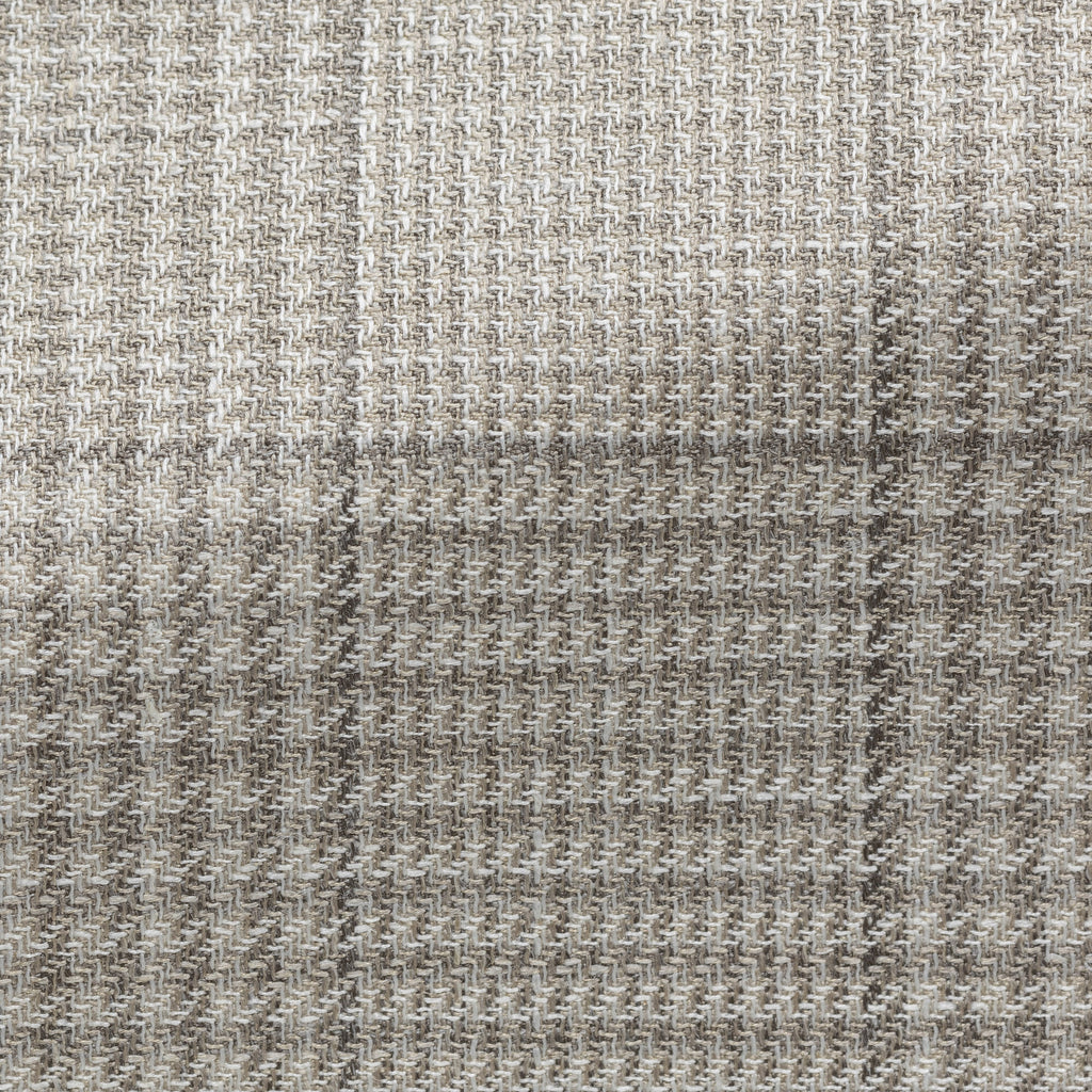 Loro Piana SUMMERTIME Sand Wool, Silk & Linen With Grey Check