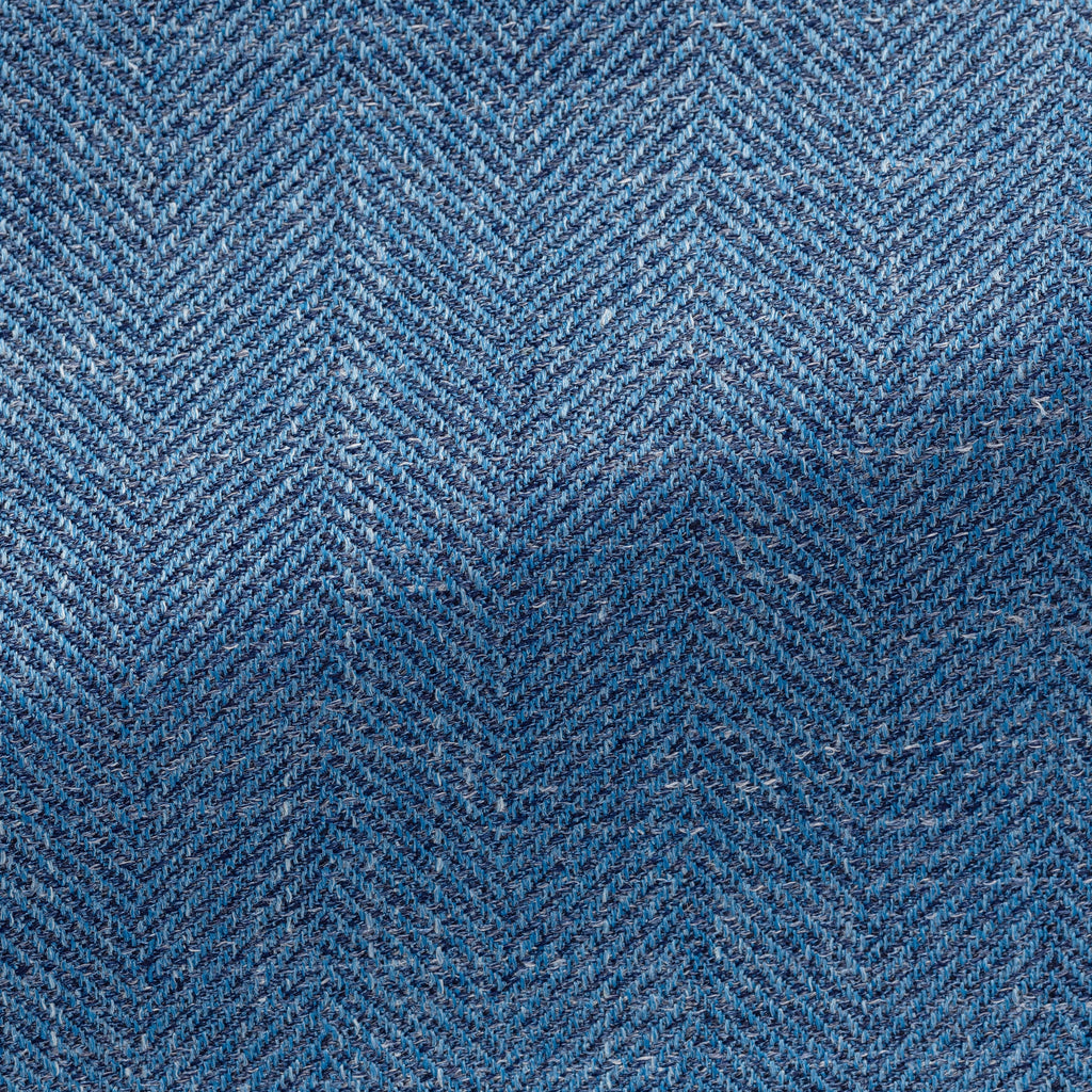 Di Pray Cobalt Wool, Silk & Linen Herringbone