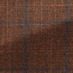 Loro-Piana-Mahogany-Brown-Wool-Silk-Cashmere-With-Blue-WindowpanePC15280gr Fabric