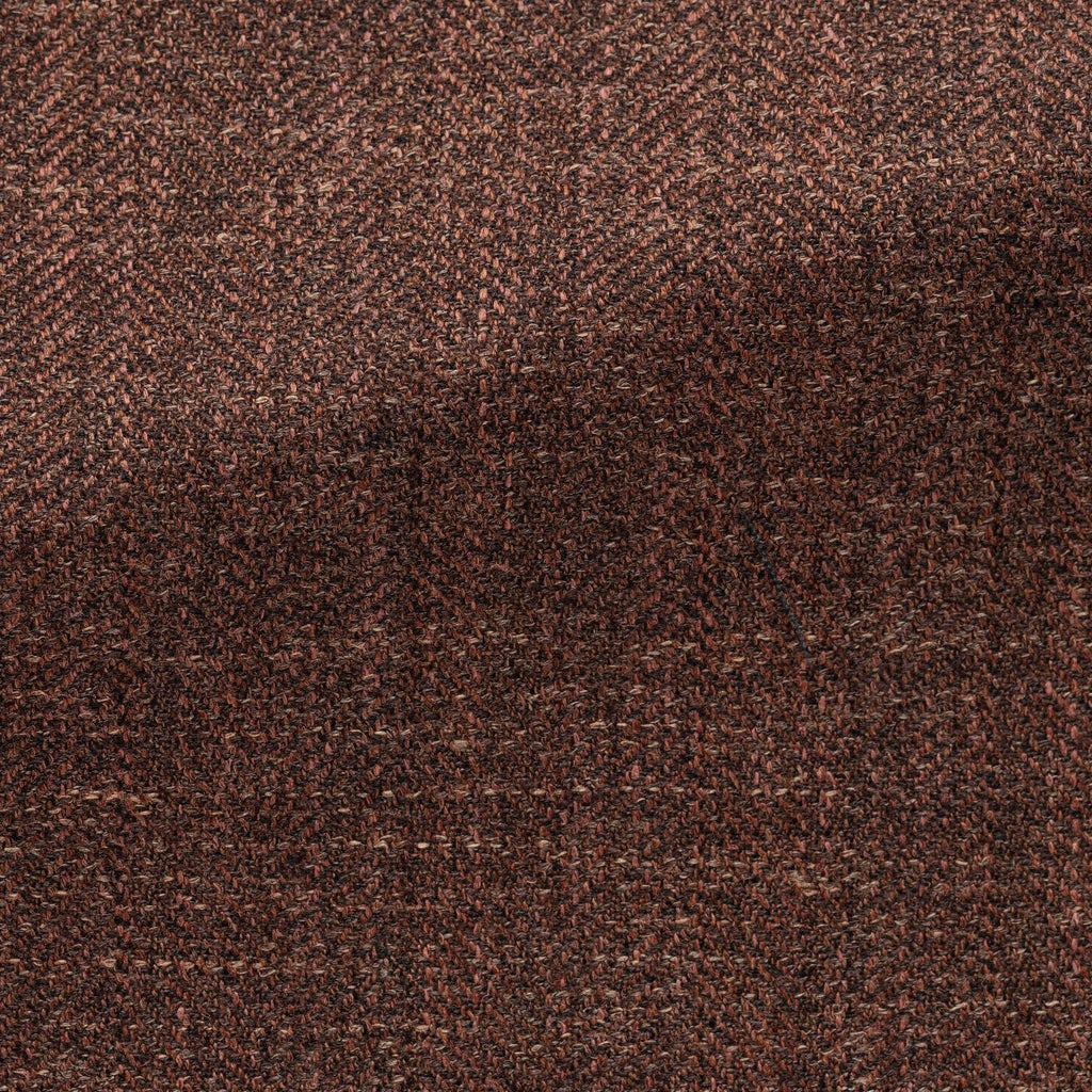 Drago-Rust-Brown-Wool-Silk-Linen-HerringbonePC14280gr Fabric