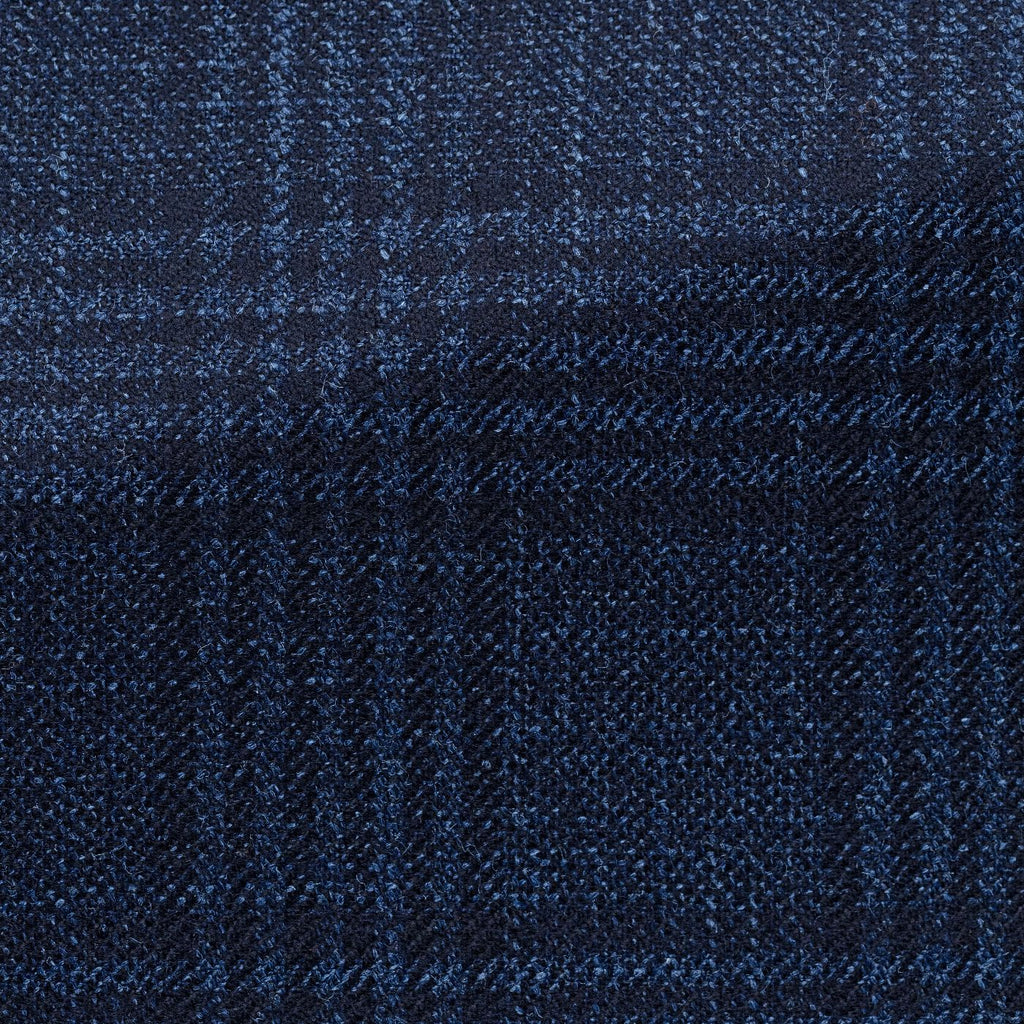 Loro-Piana-Dark-Blue-Wool-Silk-Cashmere-With-Midnight-Blue-GlencheckPC17280gr Fabric