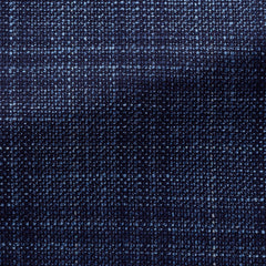 Loro-Piana-Neapolitan-Blue-Light-Blue-Wool-Silk-With-Dark-Blue-GlencheckPC17320gr Fabric