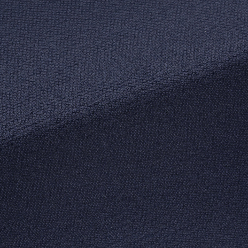 Loro Piana Navy Blue Stretch Wool Silk Hopsack Inspiration