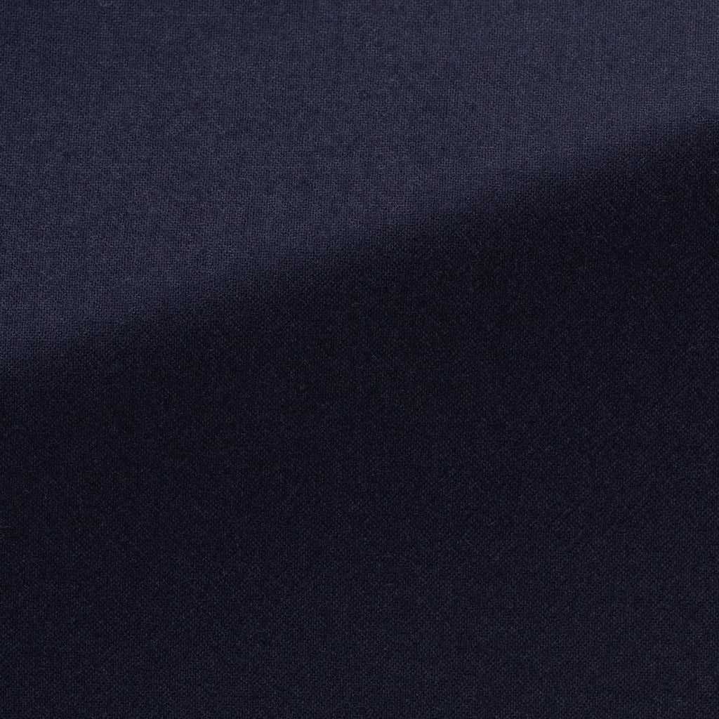 Loro Piana Navy Blue Stretch Cashmere Plain Weave