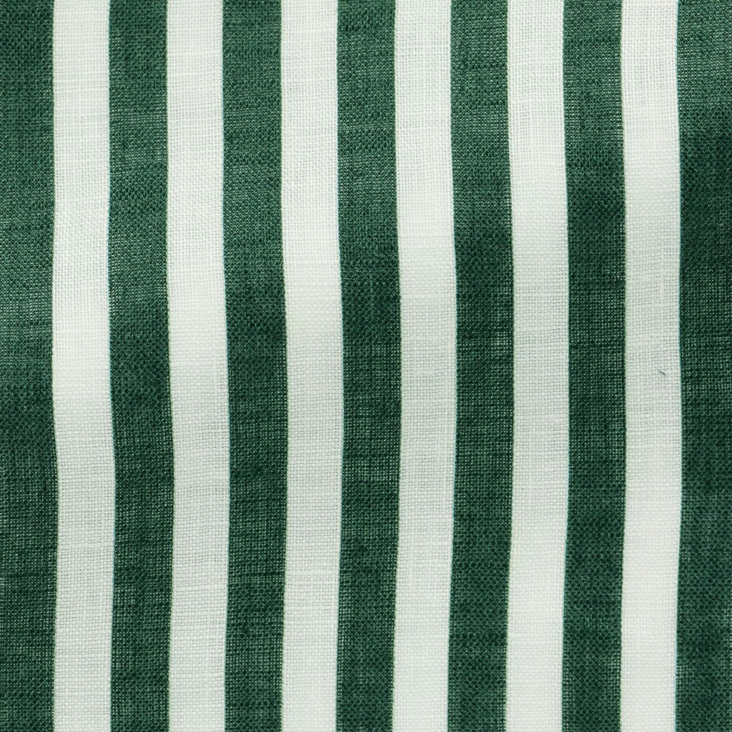 White-Linen-With-Bottle-Green-Bold-StripePC09165gr Fabric