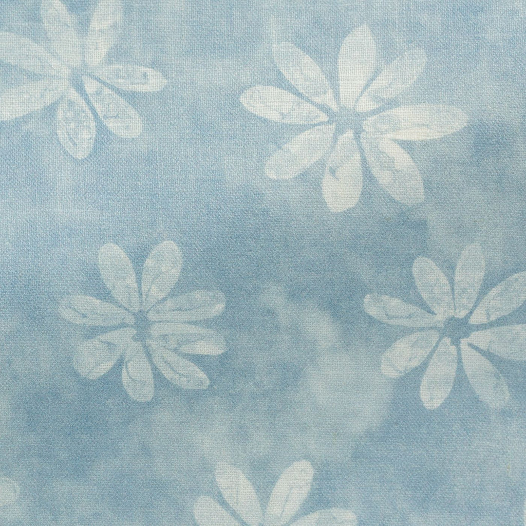 Light---Blue-Linen-With-White-Tropical-FlowersPC09183gr Fabric