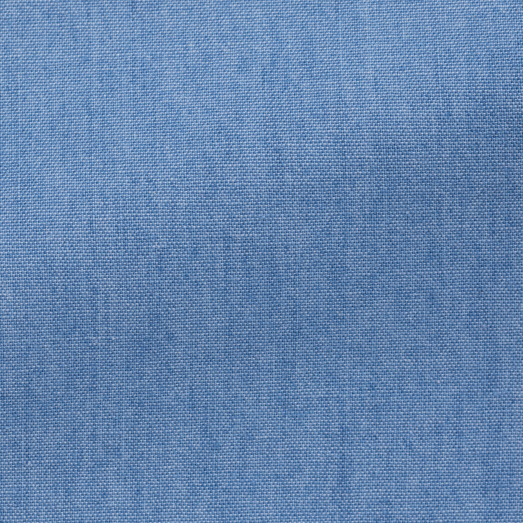 Blue Casual Washed Cotton Denim Plain Weave