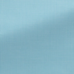 Thomas Mason Lightweight Two Ply 100/2 Egyptian Cotton Poplin White & Turquoise Micro Houndstooth